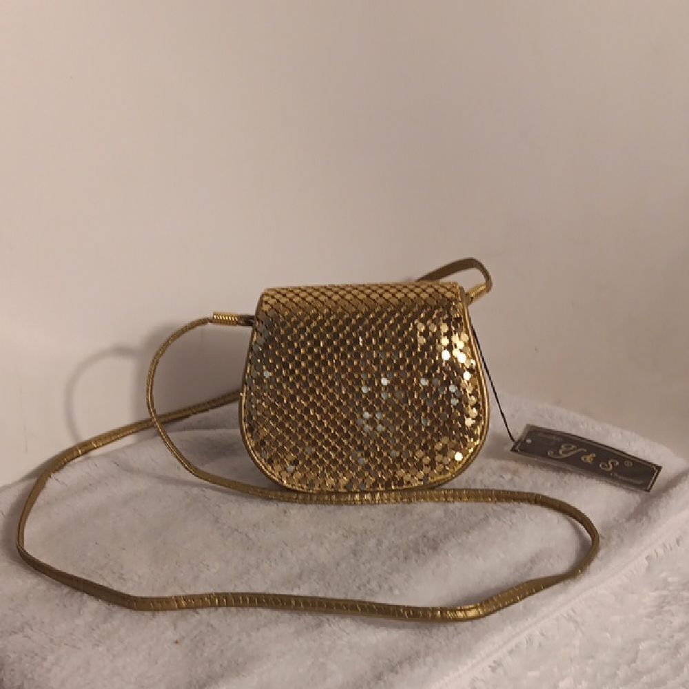 Gold Sequin Crossbody Bag